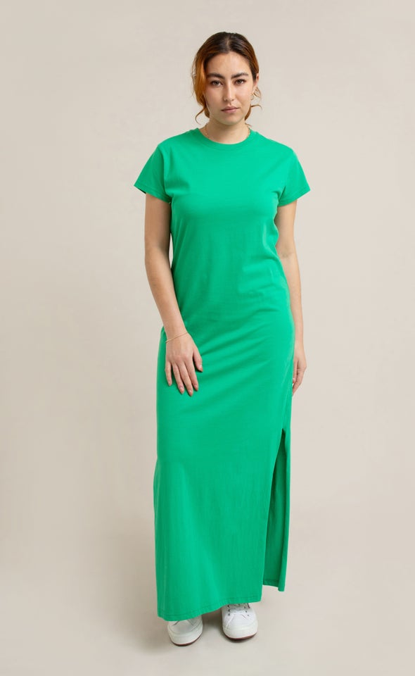Jersey Plain T-Shirt Maxi Green