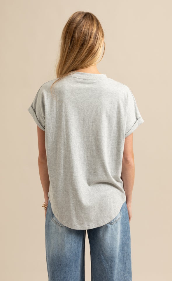 Jersey Plain T-Shirt Snow Marle