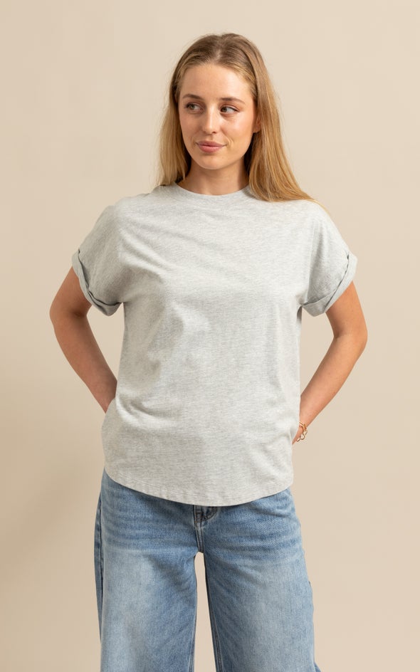 Jersey Plain T-Shirt Snow Marle