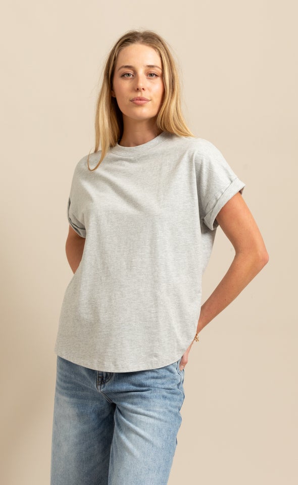 Jersey Plain T-Shirt Snow Marle