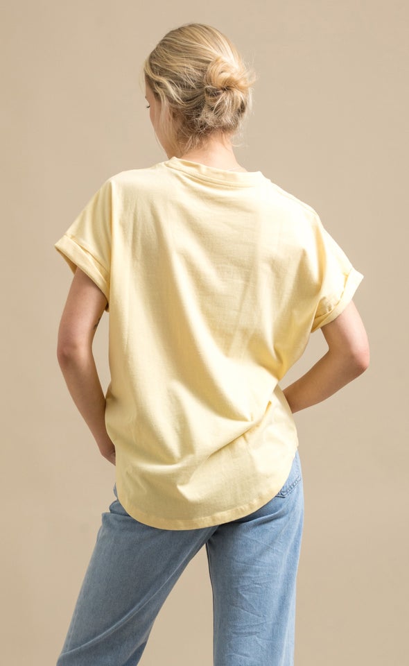 Jersey Plain T-Shirt Yellow