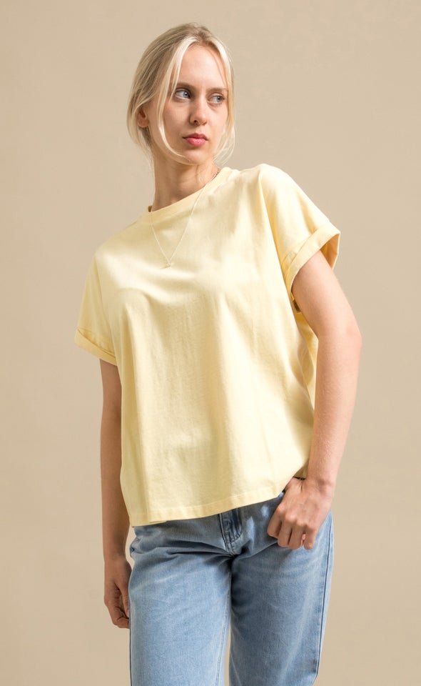 Jersey Plain T-Shirt Yellow