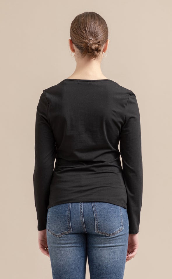Jersey Plain Top Black