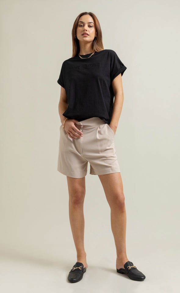 Jersey Print T-Shirt Black/champs-elysees