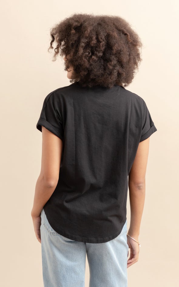 Jersey Print T-Shirt Black/la