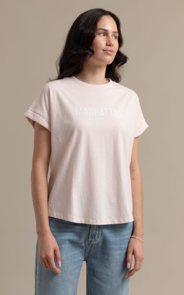 Jersey Print T-Shirt Blush/ny