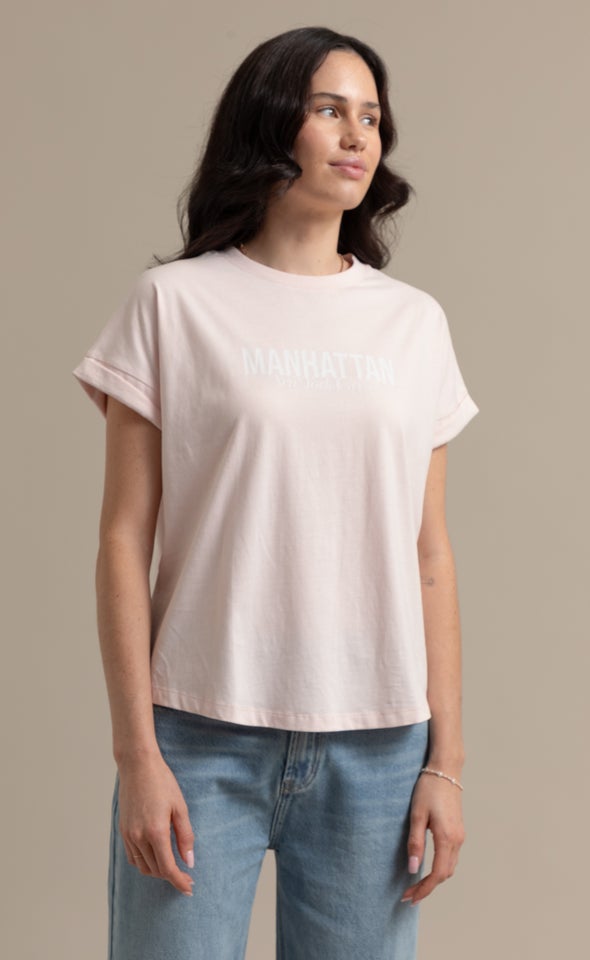 Jersey Print T-Shirt Blush/ny
