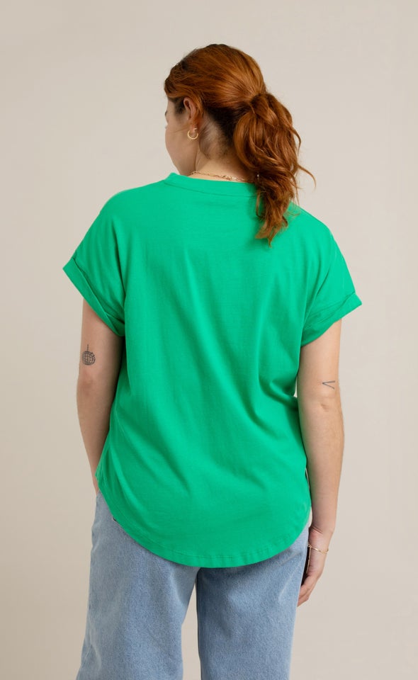 Jersey Print T-Shirt Green/saint-tropez