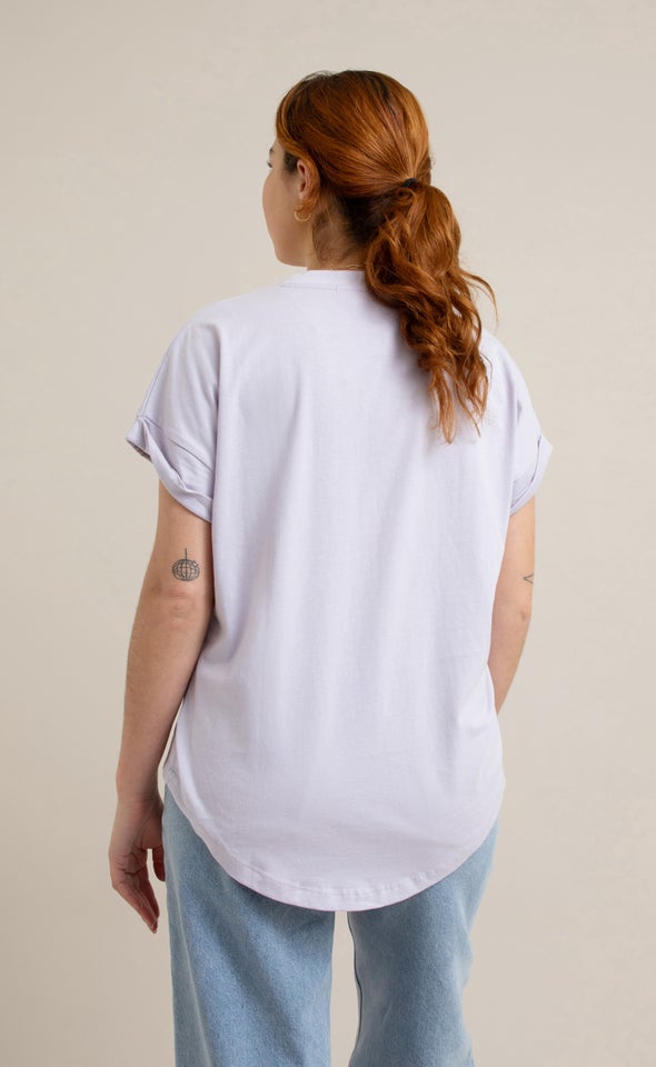 Jersey Print T-Shirt Lilac/cities