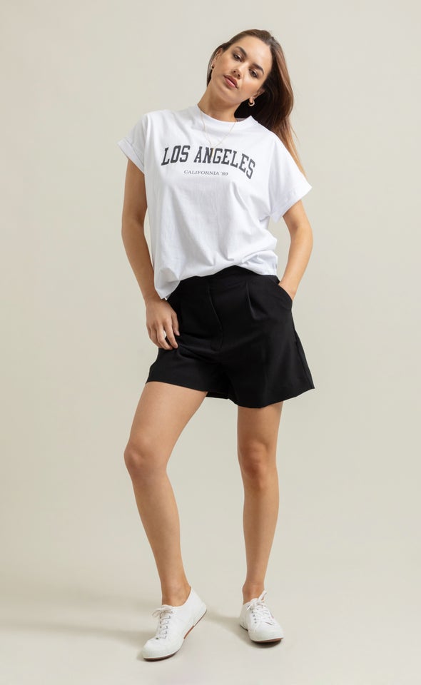 Jersey Print T-Shirt White/la