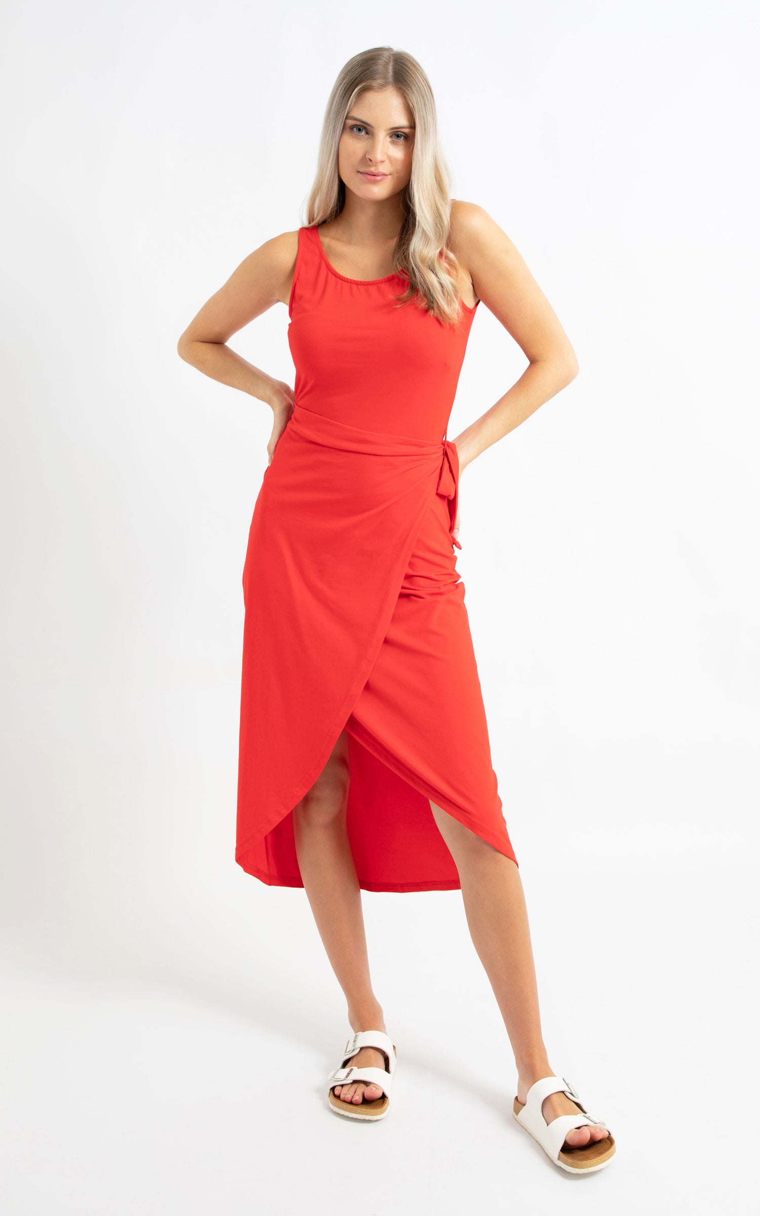 wrap tank dress