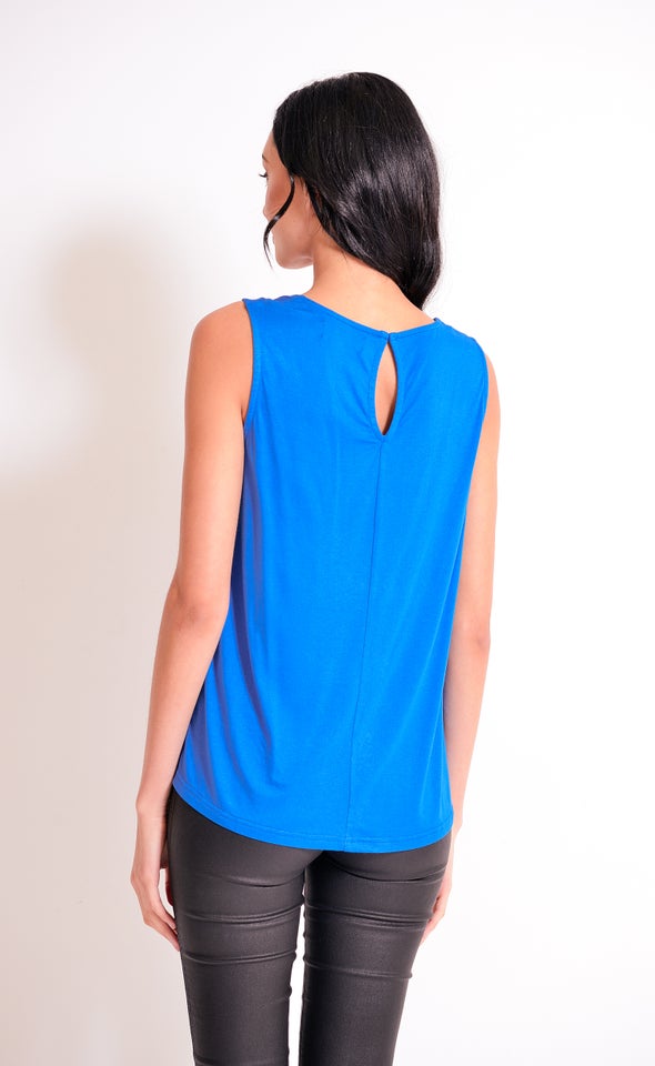 Knot Front Top Azure
