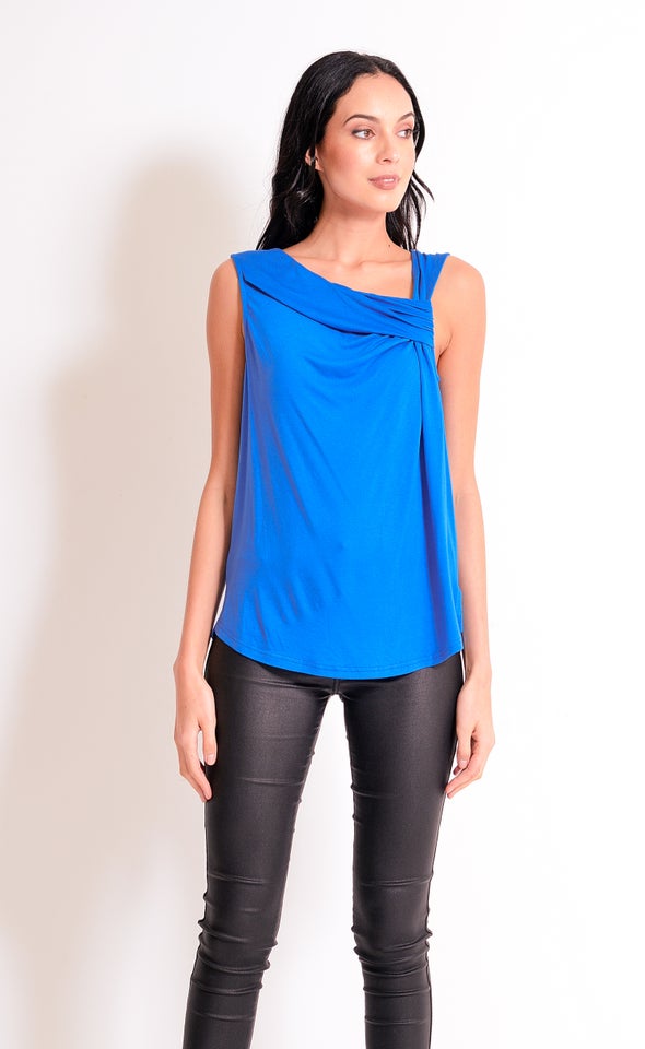 Knot Front Top Azure