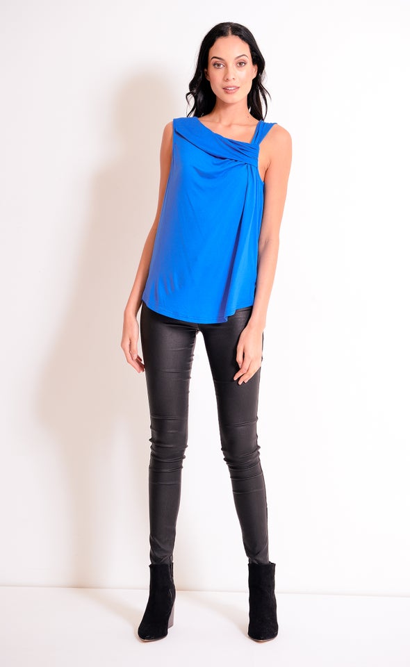 Knot Front Top Azure