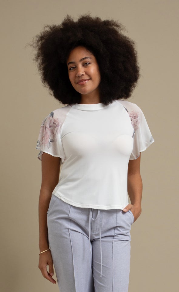 Knit Printed Raglan Top | Pagani