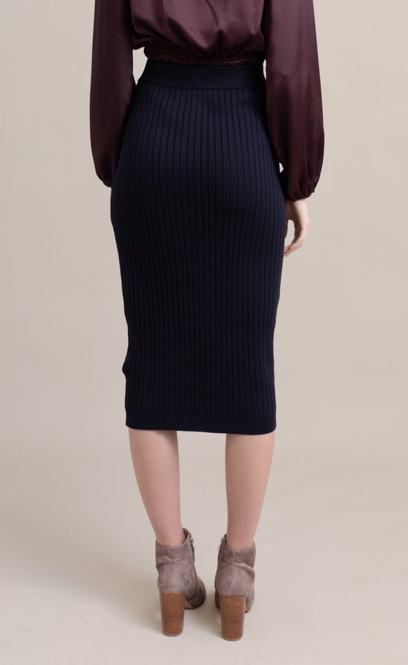 Knitwear Midi Skirt Black
