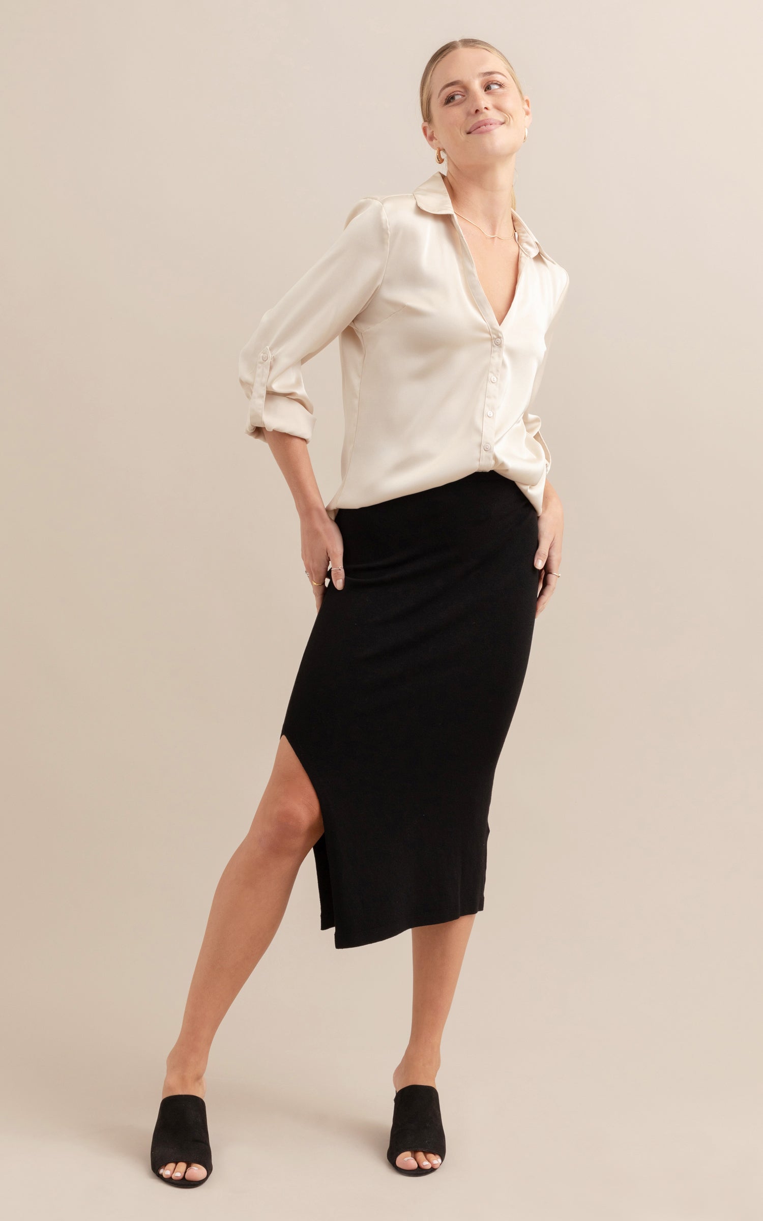 Black midi skirt nz clearance