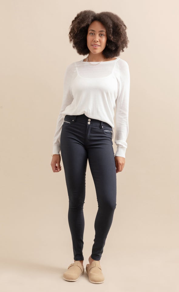 Knitwear Raglan Top Cream