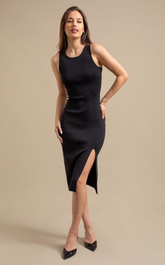 Knitwear Split Hem Tank Dress