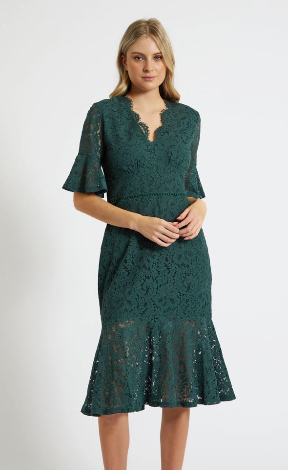 forest green lace