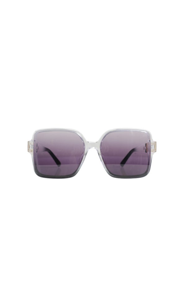 Large Frame Sunglasses Purple/clear