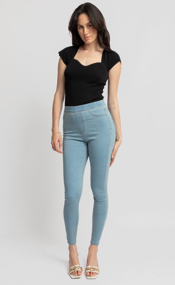 Light Wash Jegging Light Blue