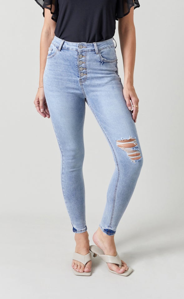 Light Wash Skinny Jean Blue