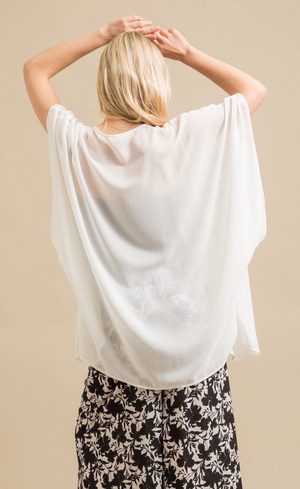 Lightweight Kaftan Jacket Cream