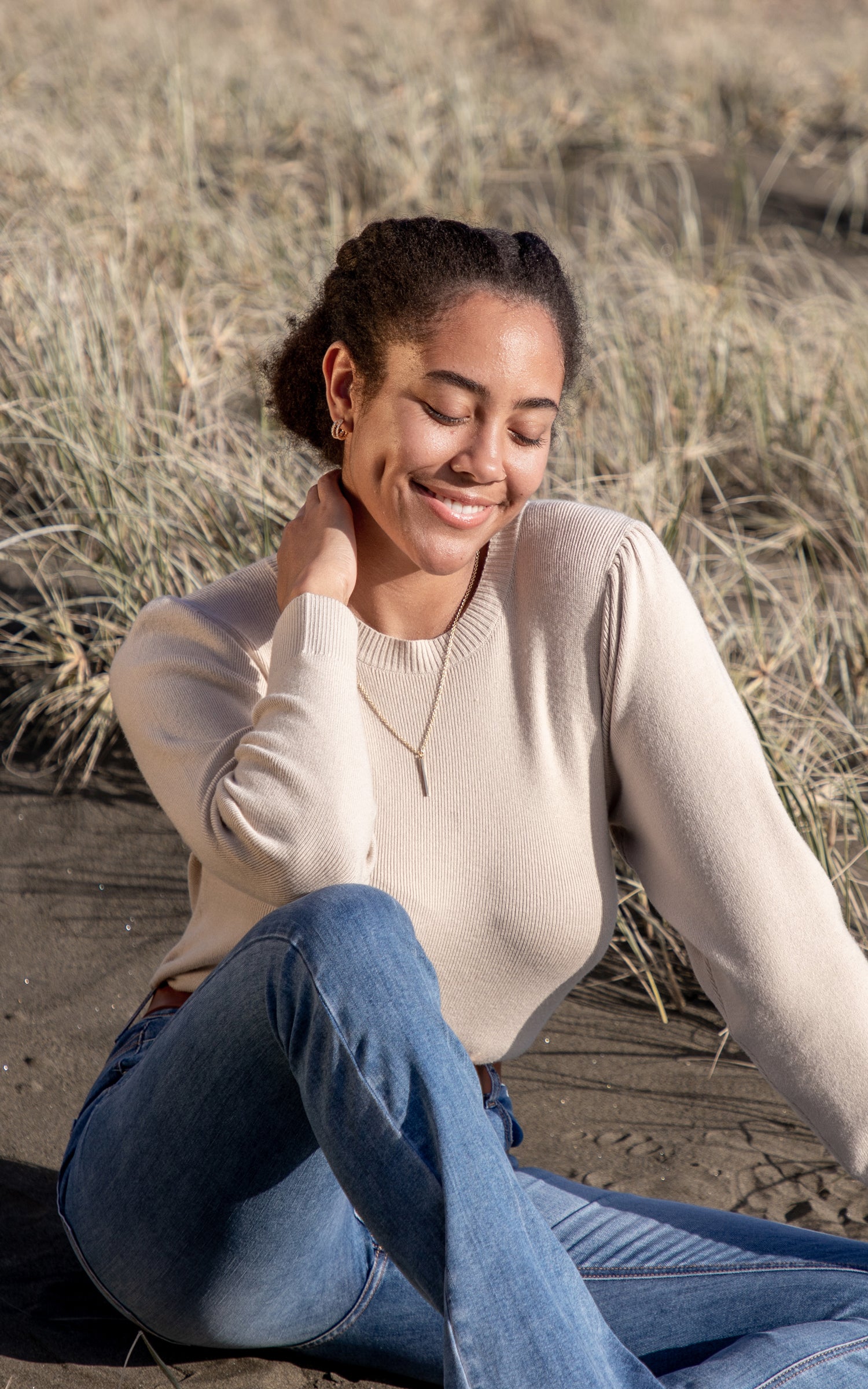 Long Puff Sleeve Sweater | Pagani