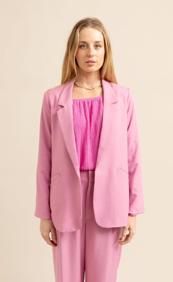 Long Sleeve Blazer Pink