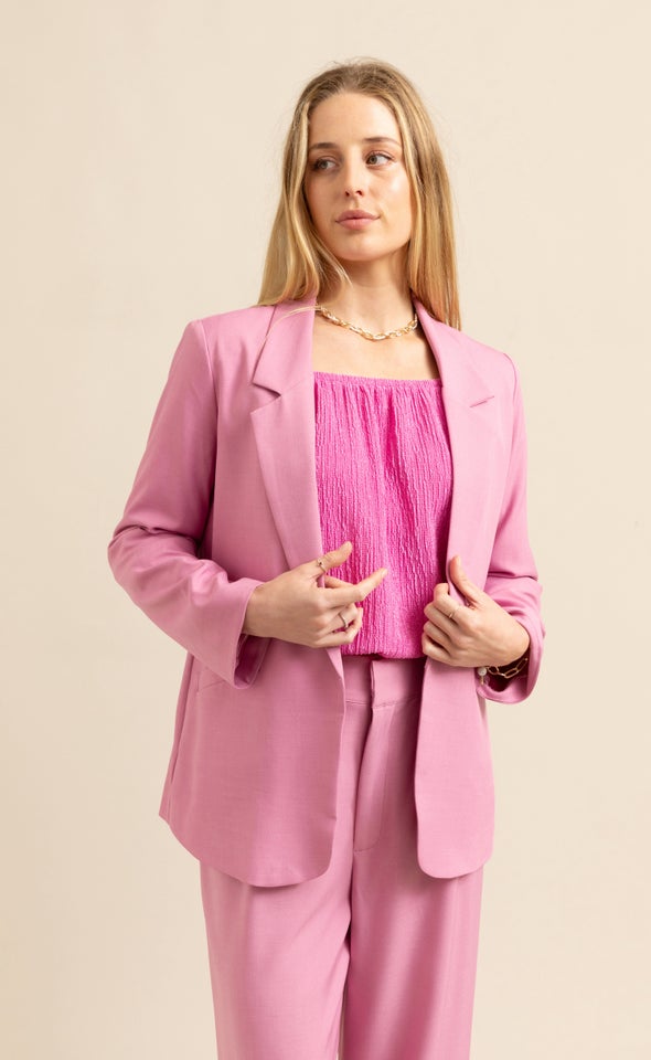 Long Sleeve Blazer Pink