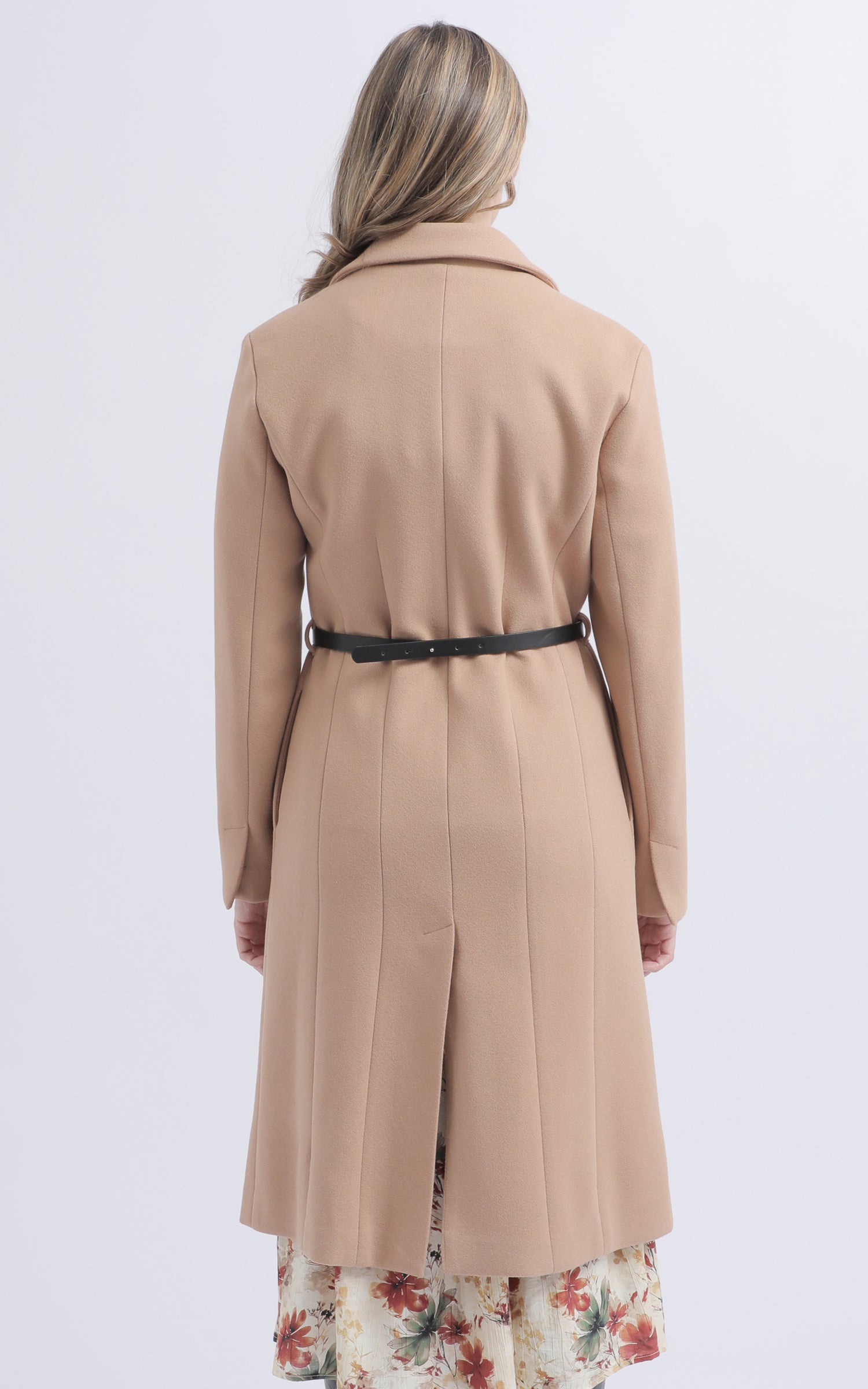 Shop our Longline Belted Coat in Camel | Pagani