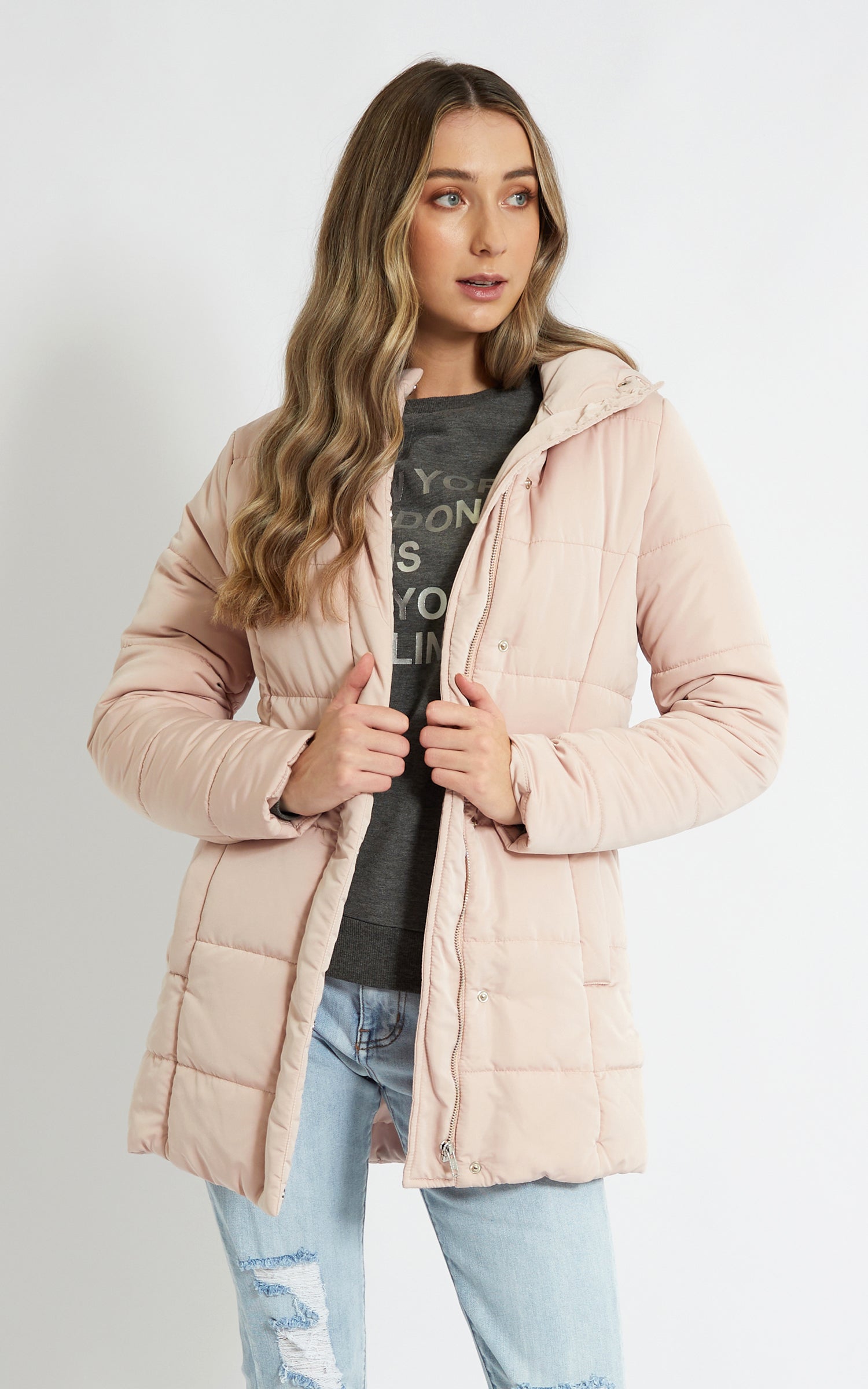 blush longline jacket
