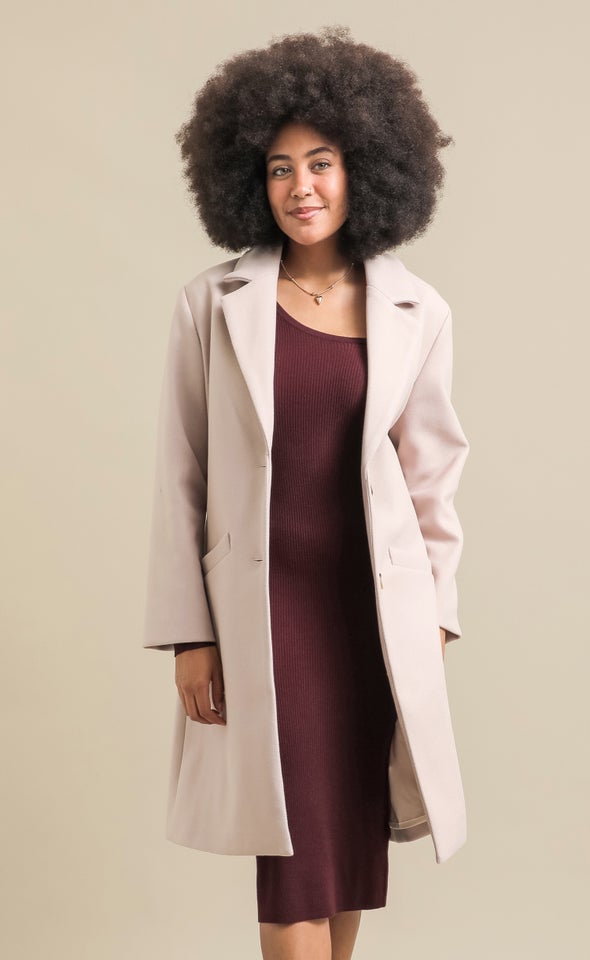 Longline Oversized Coat Dusky
