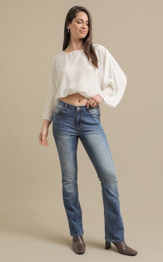 Low Rise Bootleg Jeans