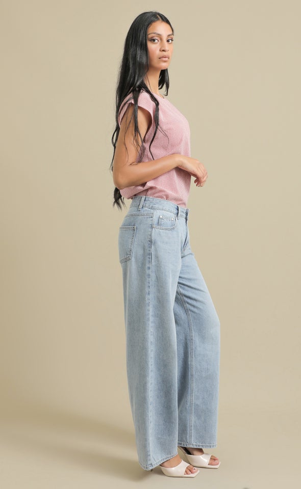 Low Rise Relaxed Jean Mid Blue