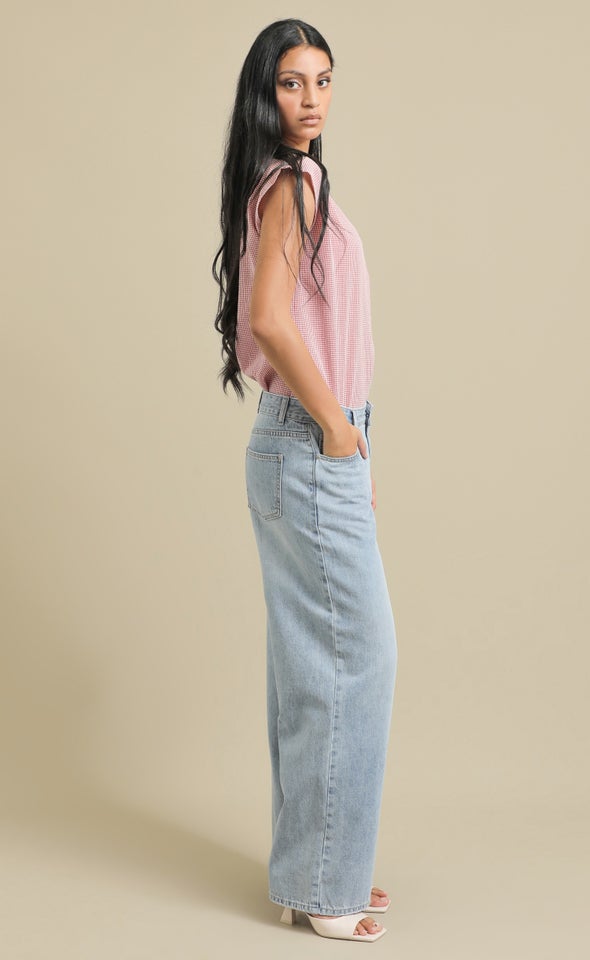 Low Rise Relaxed Jean Mid Blue