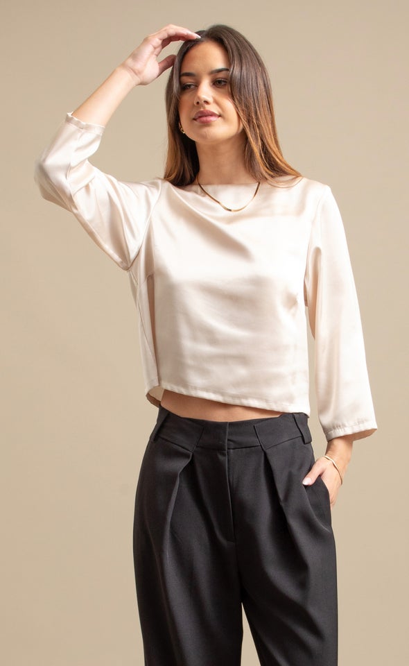 LS Satin Top Soft Gold