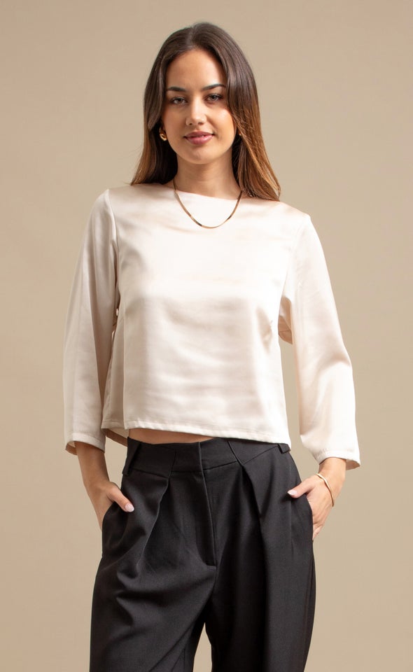 LS Satin Top Soft Gold