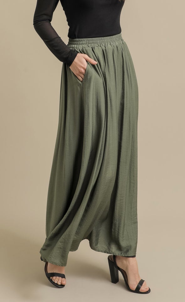 Maxi Skirt With Pockets Khaki