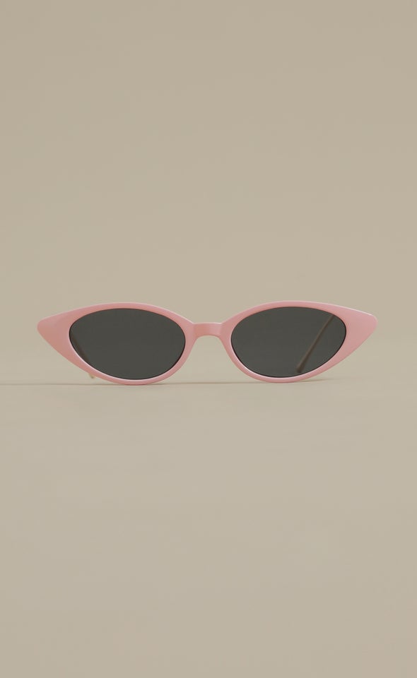 Metal Arm Cateye Sunglasses Pink
