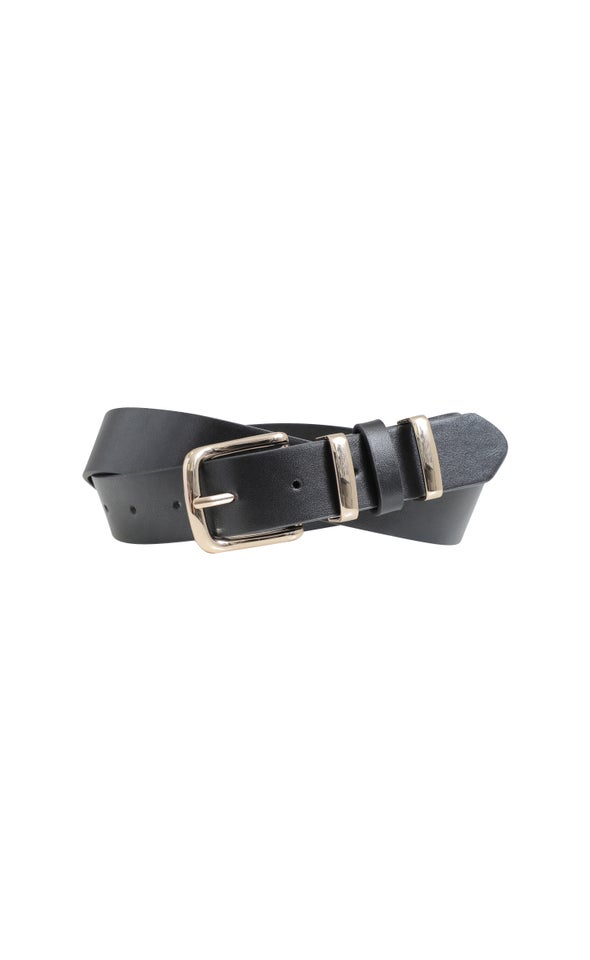 Metal Detail Jean Belt Gold/black