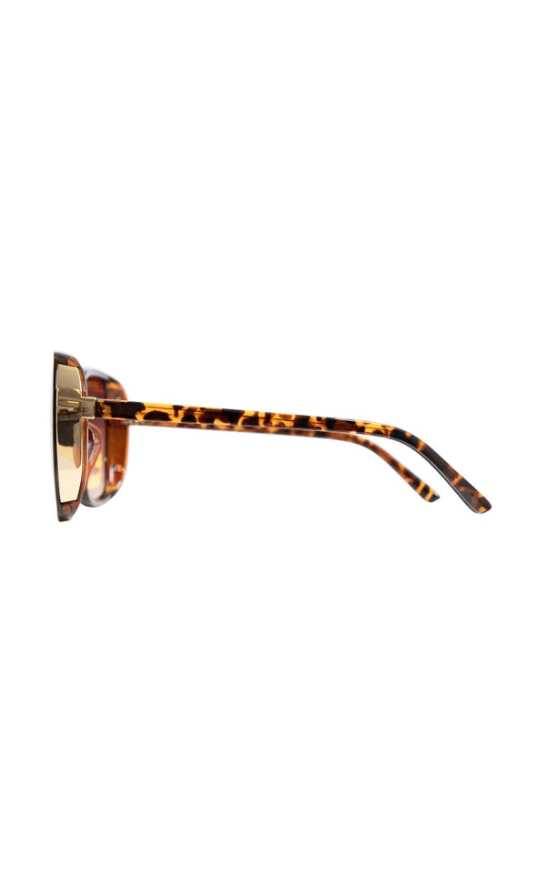 Metal Edge Sunglasses Tortoiseshell