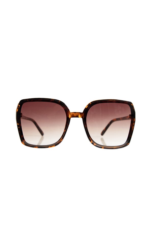 Metal Edge Sunglasses Tortoiseshell