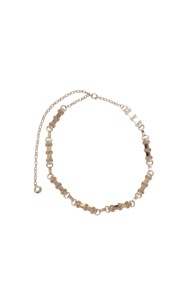 Metal Embellished Belt Gold