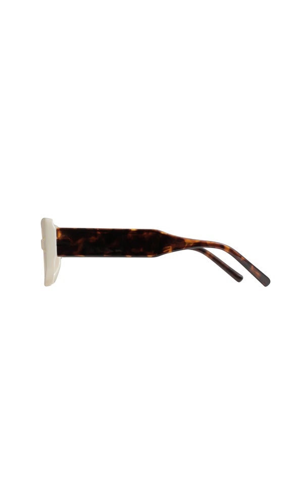 Metal Stud Sunglasses Cream/tortoiseshell