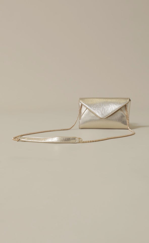 Metallic Envelope Clutch Bronze