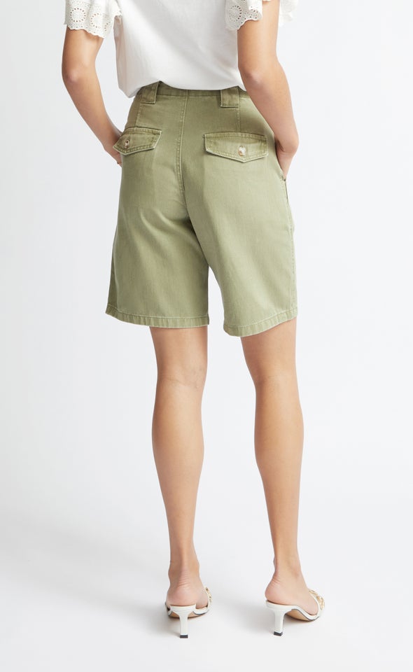 Mid Length Shorts Olive