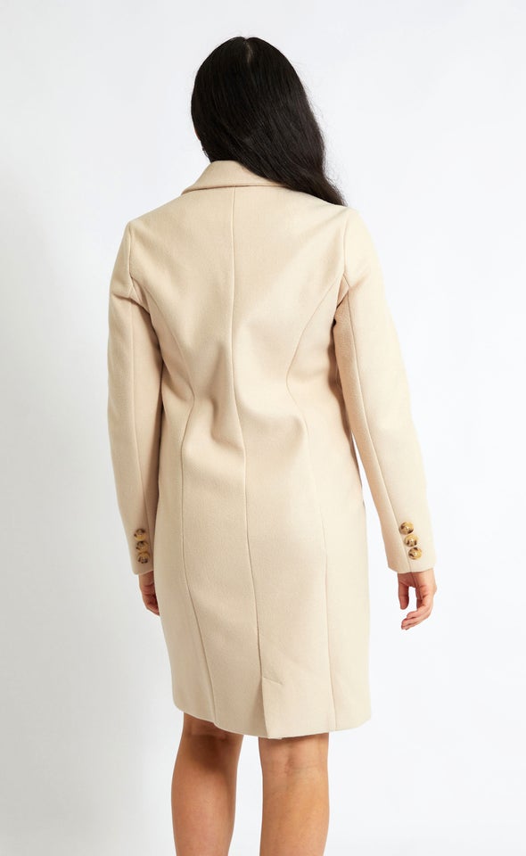 Mid Length Tailored Coat Blush
