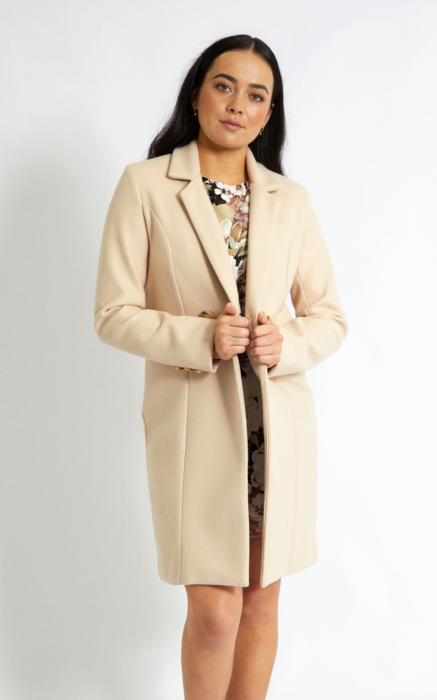 tan tailored coat